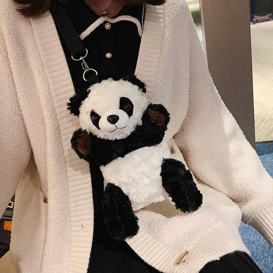 Cute Plush Panda Mini Shoulder Bag